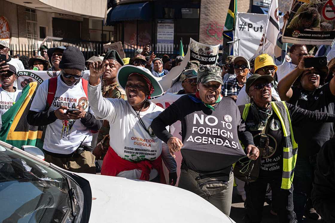 Operation Dudula members protested against illegal foreigners