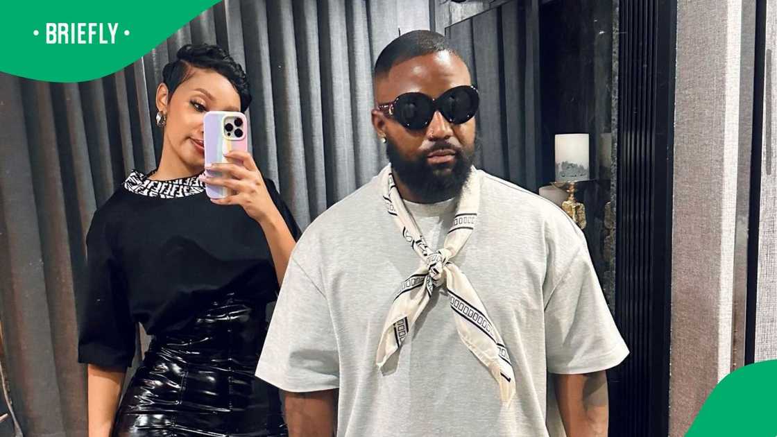 Cassoer Nyovest and his wife served couple goals