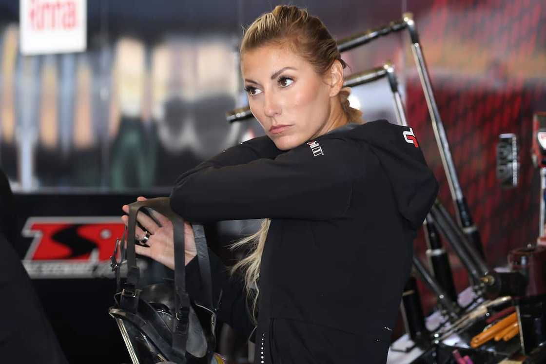 NHRA Top Fuel Dragster Leah Pruett during the NHRA Four-Wide Nationals Camping World Drag Racing Series in April 2023 at Las Vegas Motor Speedway