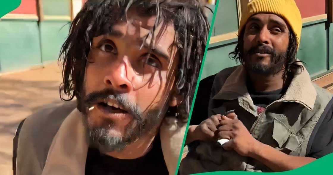 South Africa's philanthropist BI Phakathi helped a homeless man. South Africa's philanthropist BI Phakathi helped a homeless man.