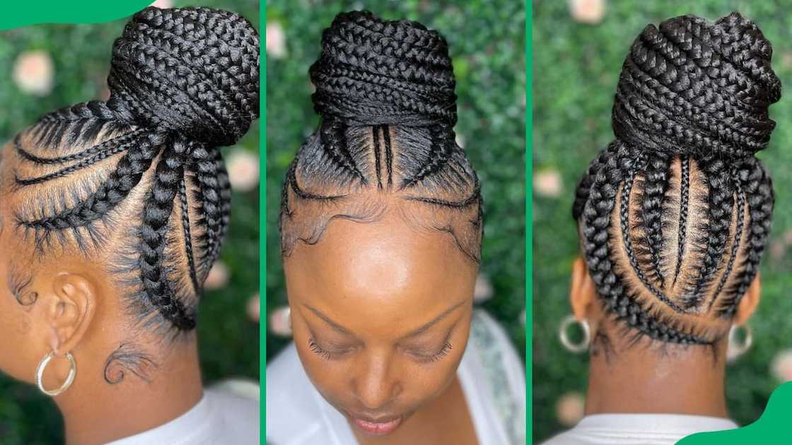 Stitch braids with heart Stitch braids with heart