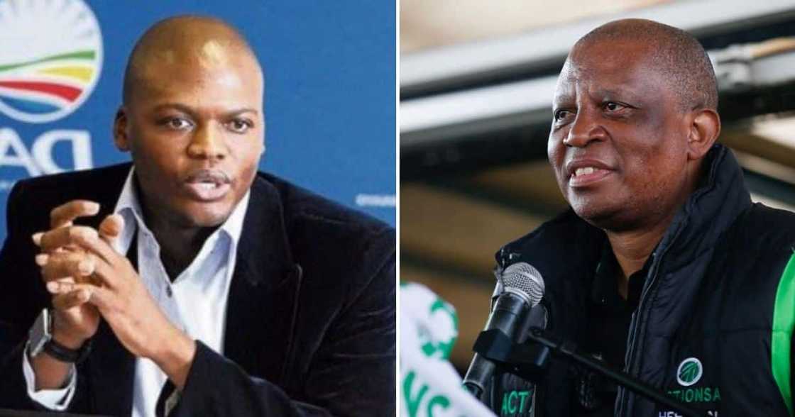 Zwakele Mncwango and ActionSA leader Herman Mashaba