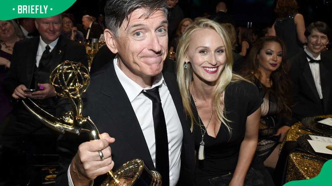 Comedian Craig Ferguson and his wife Megan Wallace Cunningham during the 42nd Annual Daytime Emmy Awards in 2015
