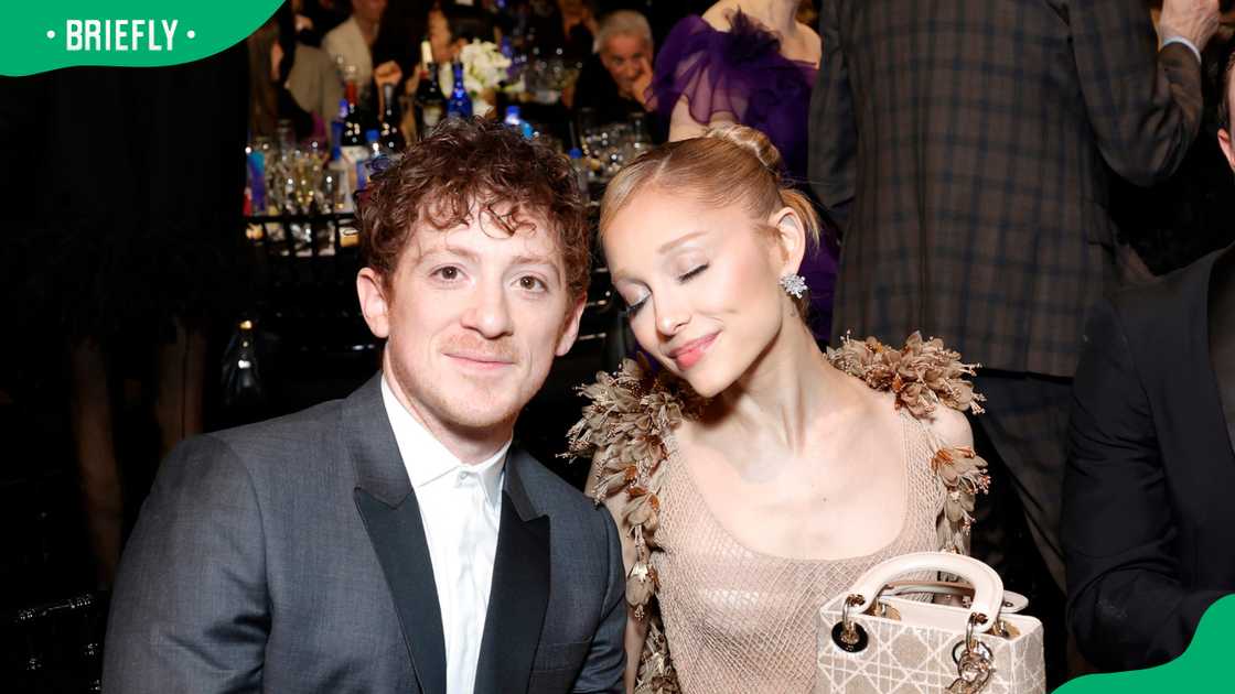 Ethan Slater and Ariana Grande in Santa Monica, California Ethan Slater and Ariana Grande in Santa Monica, California