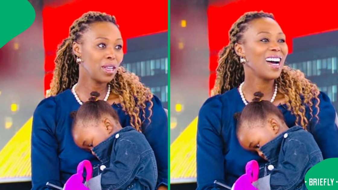 Brenda Ngxoli sparks debate after bringing daughter to interview