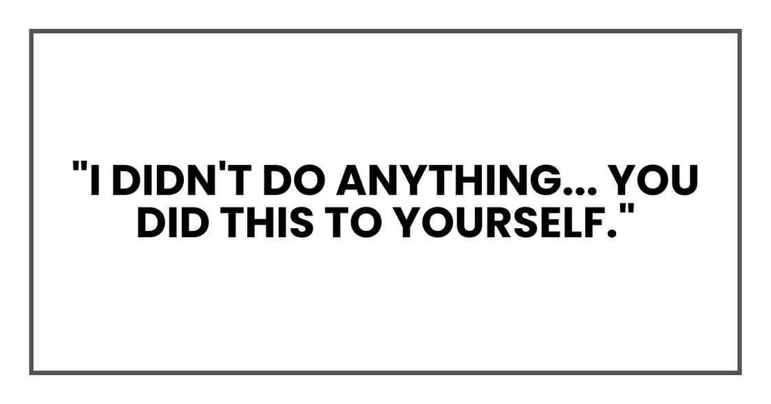 "I didn't do anything, Carl. The court did. The law did. You did this to yourself." "I didn't do anything, Carl. The court did. The law did. You did this to yourself."