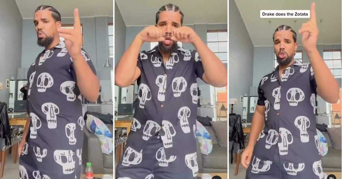 Drake lookalike enjoys Amapiano song Drake lookalike enjoys Amapiano song