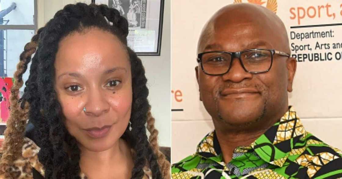 Lebo Mashile, poet, activist, Nathi Mthetwa, R22 Million Flag Project, artists Lebo Mashile, poet, activist, Nathi Mthetwa, R22 Million Flag Project, artists