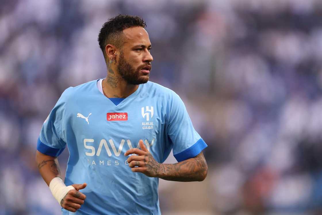 Neymar at a match between Al Hilala and Damak Neymar at a match between Al Hilala and Damak