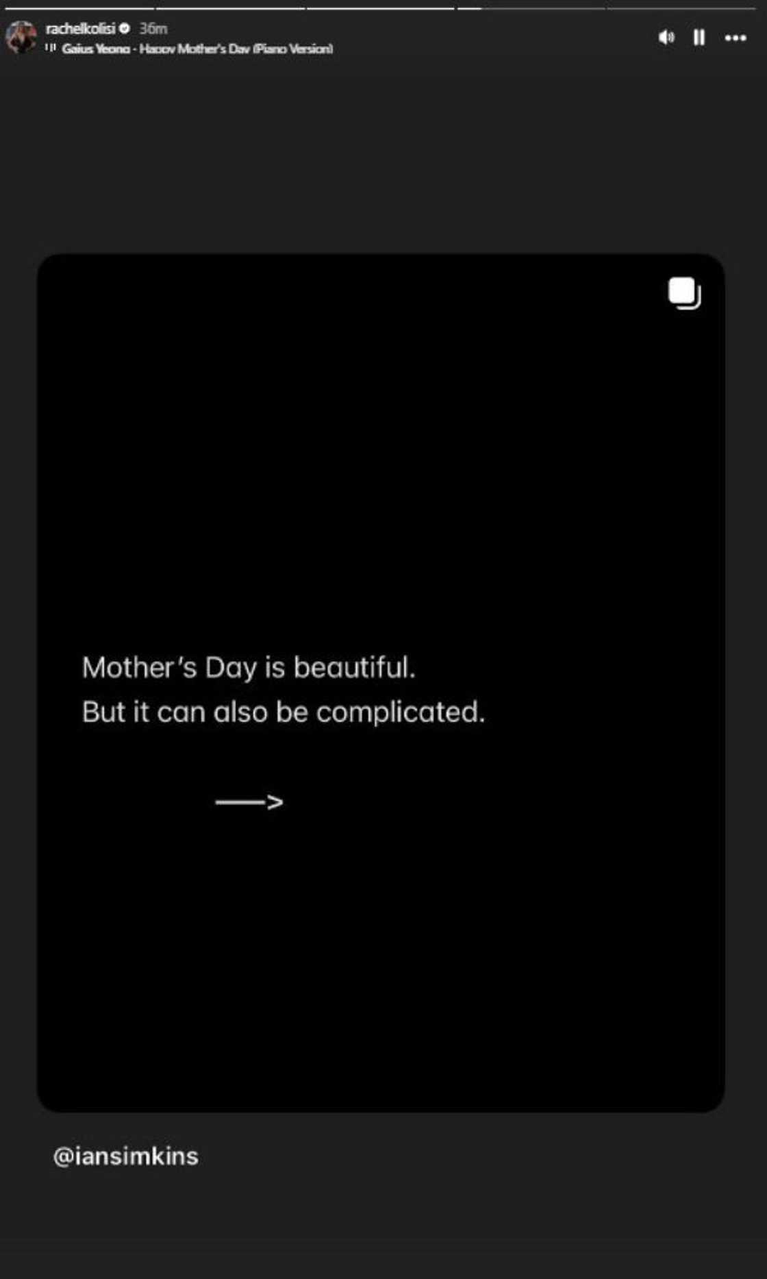 Rachel Kolsisi shared quotes on her first Mother's Day as single mother Rachel Kolsisi shared quotes on her first Mother's Day as single mother