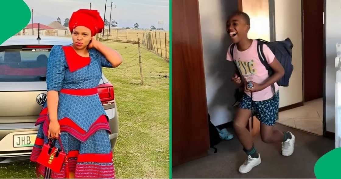 Mother shares son's reaction when he met his triplet siblings. Mother shares son's reaction when he met his triplet siblings.
