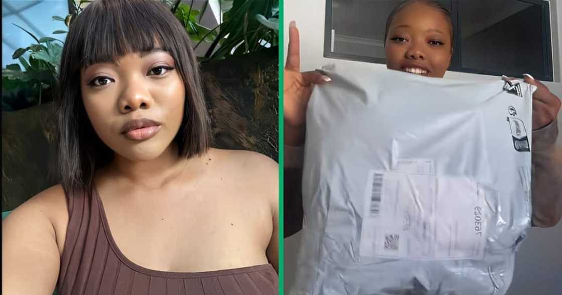 A TikTok video shows a woman unveiling her failed Temu purchase. A TikTok video shows a woman unveiling her failed Temu purchase.
