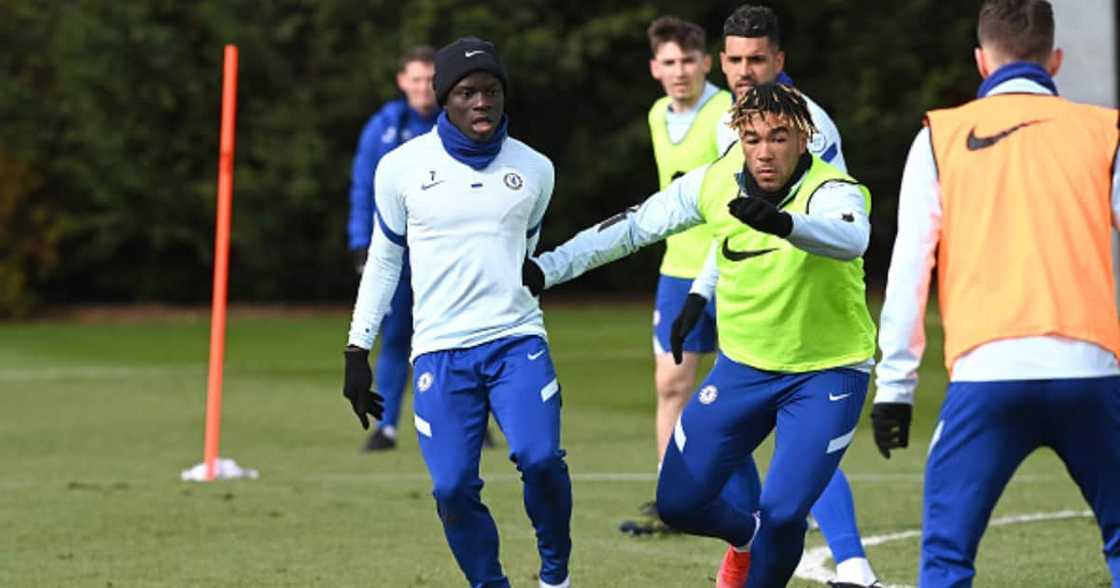 N'Golo Kante, Reece James, Chelsea N'Golo Kante, Reece James, Chelsea