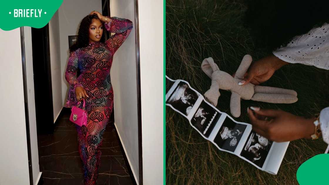 Fellow celebrities, including Ayanda Thabethe and Nandi Madida, congratulated the expectant mother Fellow celebrities, including Ayanda Thabethe and Nandi Madida, congratulated the expectant mother