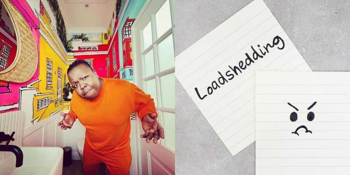 Funnyman Themba Robin goes hard on loadshedding in his recent funny clip. Funnyman Themba Robin goes hard on loadshedding in his recent funny clip.