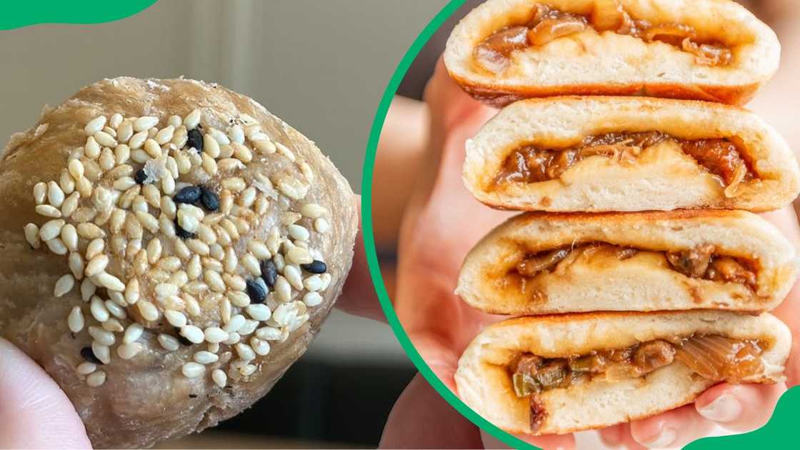 The Taro Puff (L). Pan-Fried Peking Duck Buns (R)