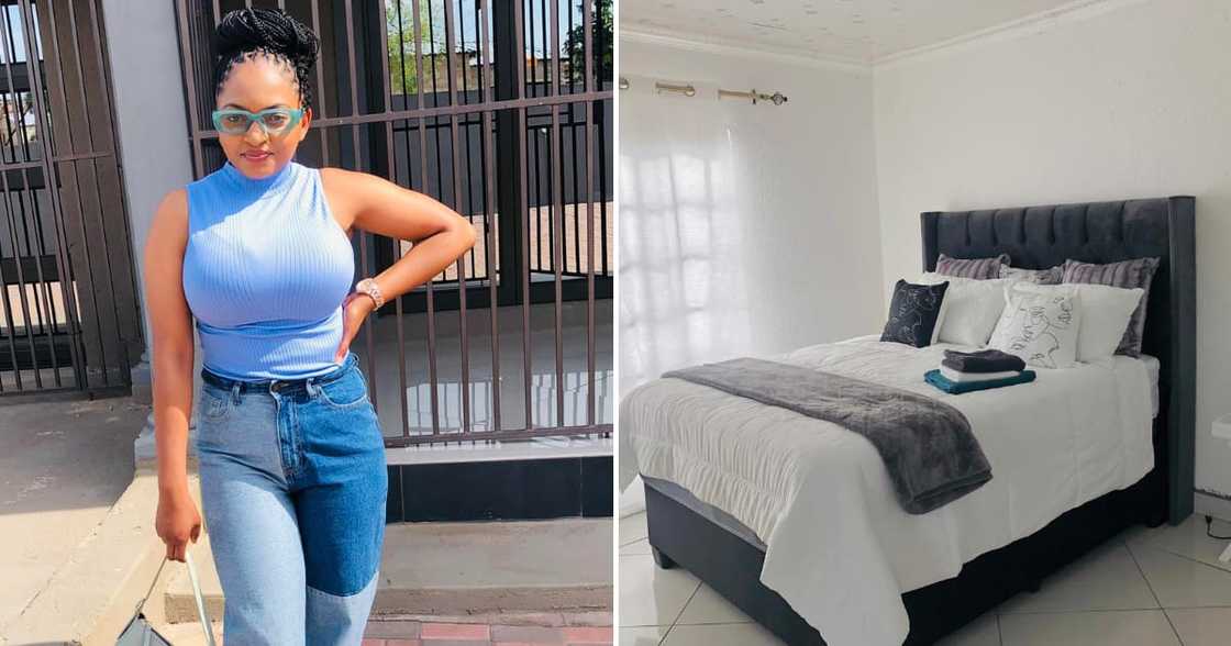The lady has a pretty bedroom The lady has a pretty bedroom