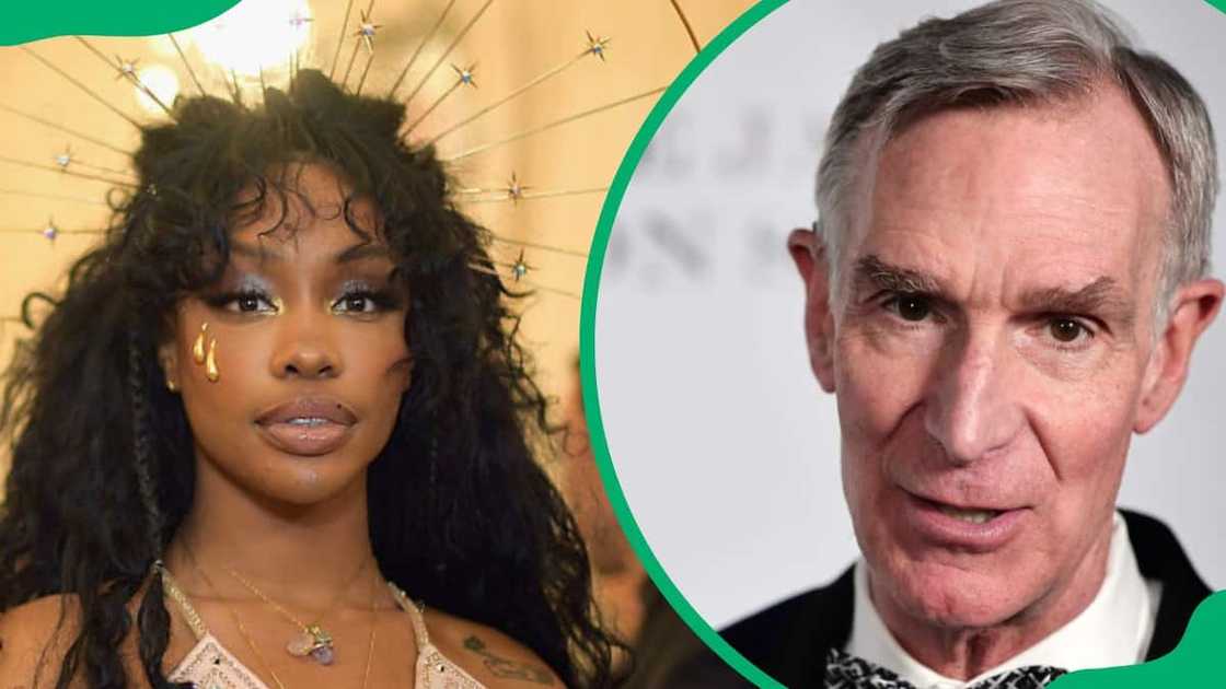 Renowned singer SZA (L) and Bill Nye (R)