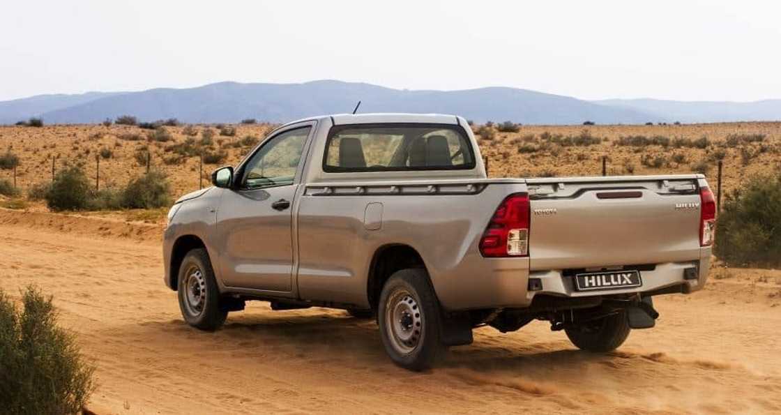 A grey Toyota Hilux A grey Toyota Hilux