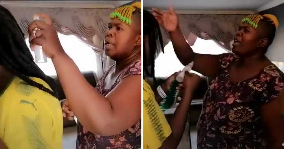 An innocent mother unknowingly used her daughter's body mist on her son's dreadlocks. An innocent mother unknowingly used her daughter's body mist on her son's dreadlocks.