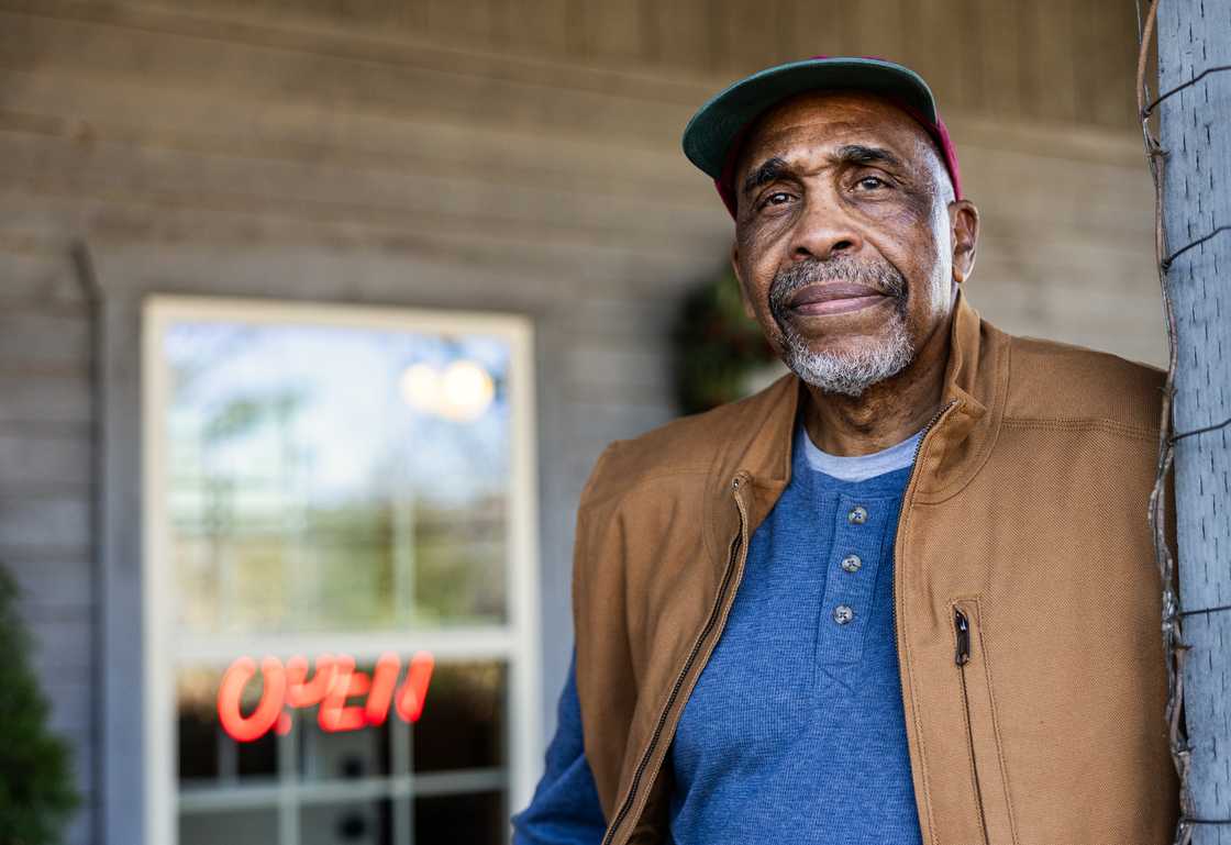 A peaceful elderly man A peaceful elderly man