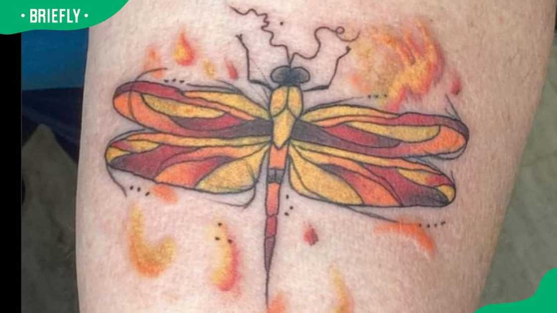 Yellow Dragonfly Tattoo Yellow Dragonfly Tattoo