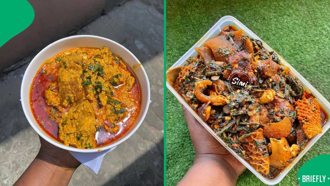 Egusi and efo riro. Egusi and efo riro.