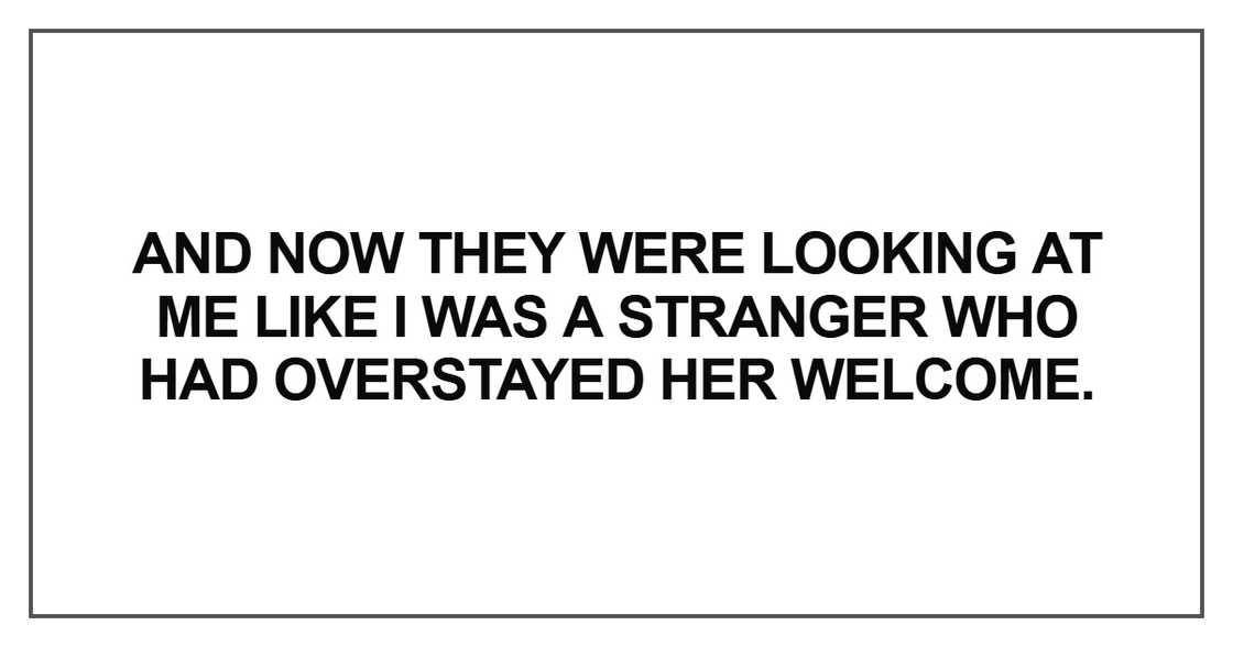 And now they were looking at me like