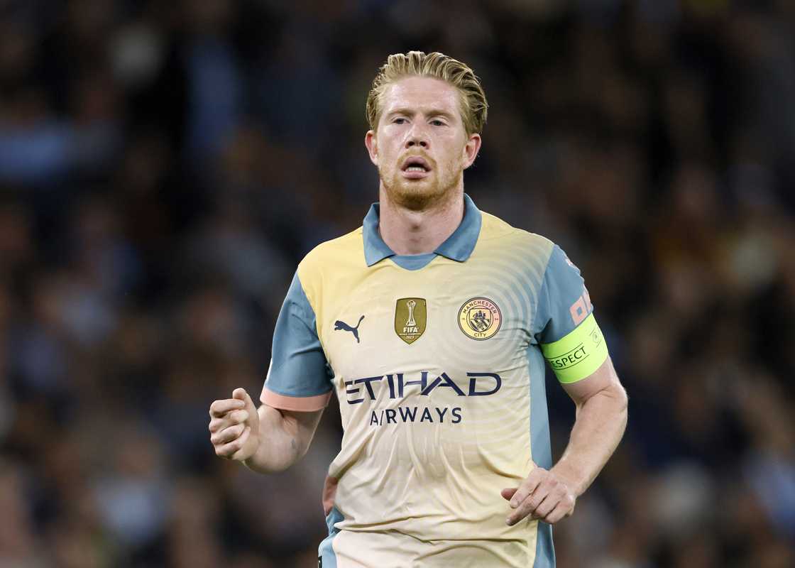 Kevin De Bruyne during the UEFA Champions League match against Inter Milan Kevin De Bruyne during the UEFA Champions League match against Inter Milan