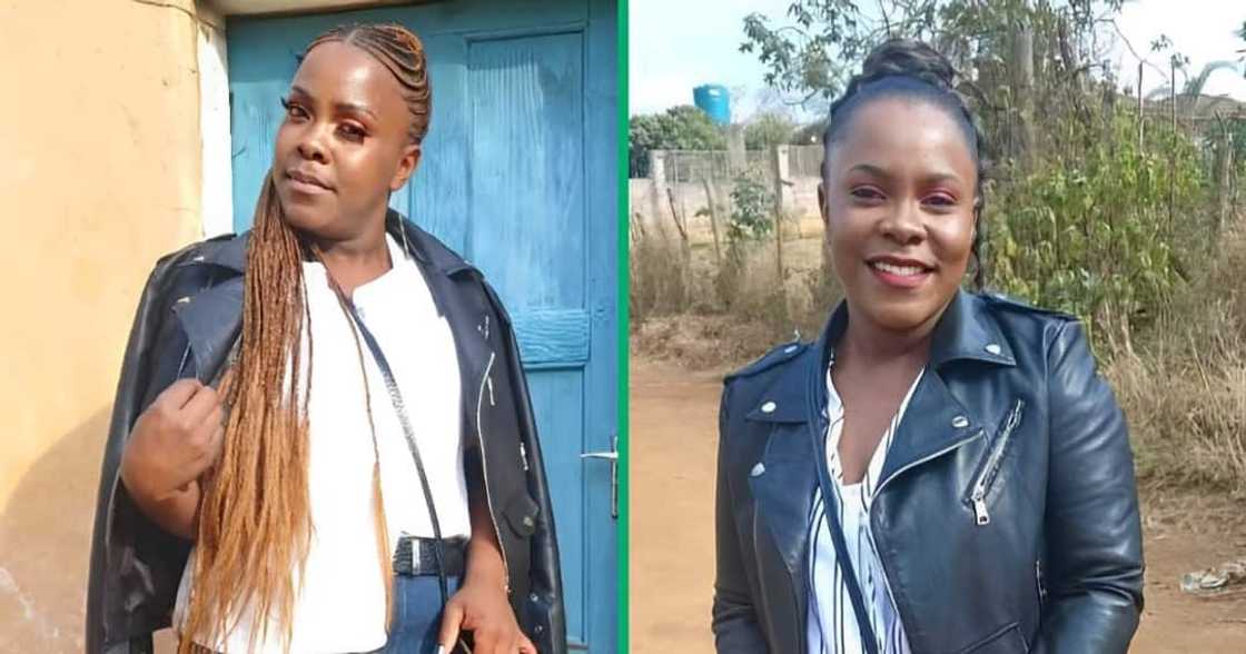 A TikTok video shows a woman unveiling her skirt, which she bought from Jet. A TikTok video shows a woman unveiling her skirt, which she bought from Jet.