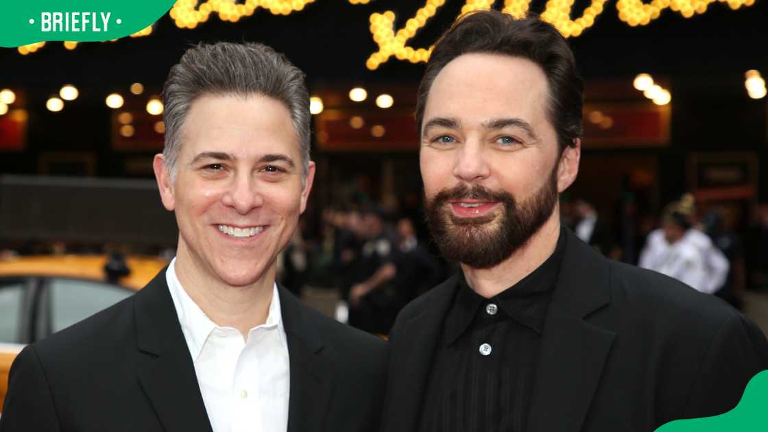 Todd Spiewak and Jim Parsons in New York City Todd Spiewak and Jim Parsons in New York City