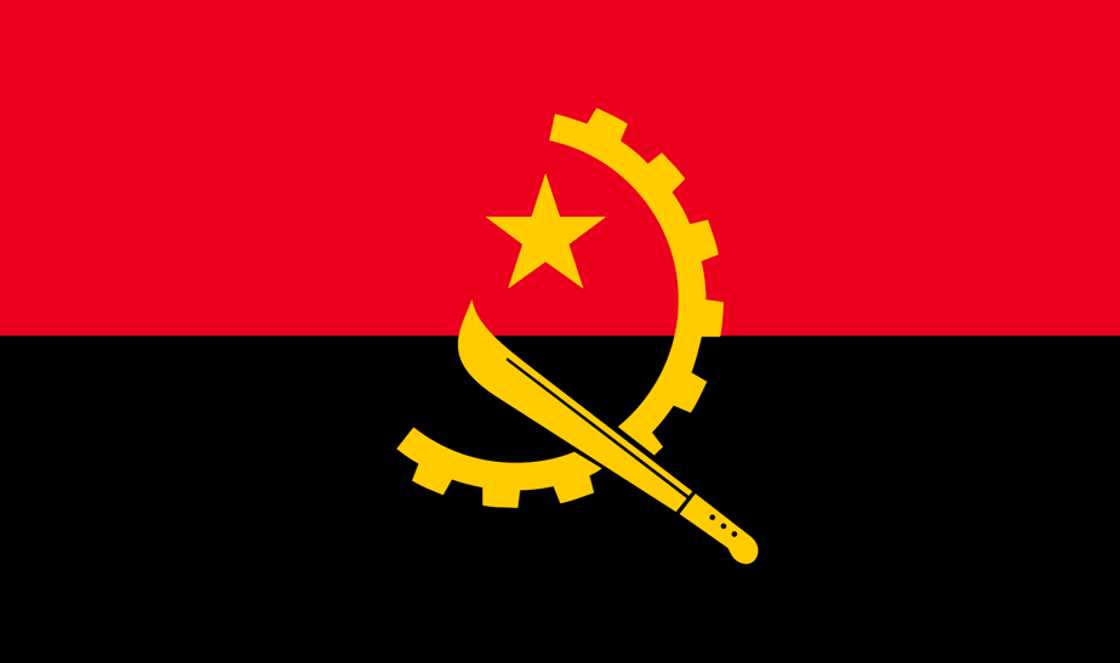 The flag of Angola