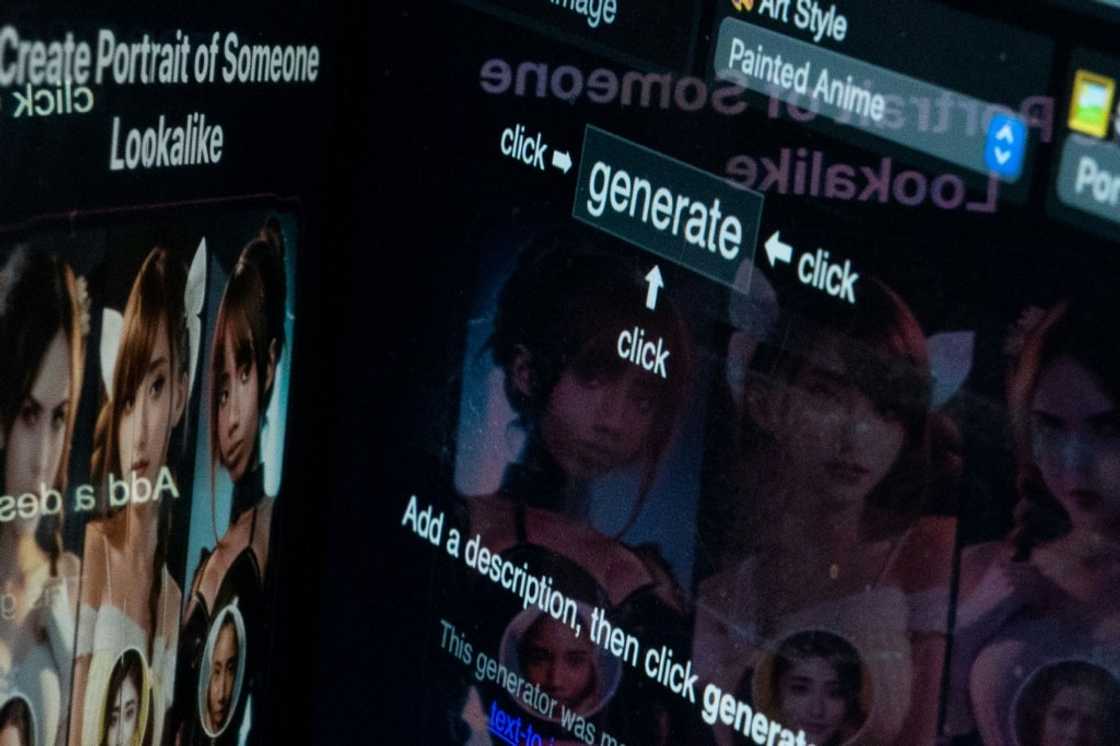 This photo illustration shows an AI girl generator reflected between a computer screen and cell phone This photo illustration shows an AI girl generator reflected between a computer screen and cell phone