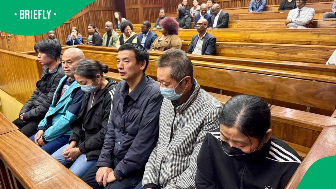 The Chinese nationals appearing in court The Chinese nationals appearing in court
