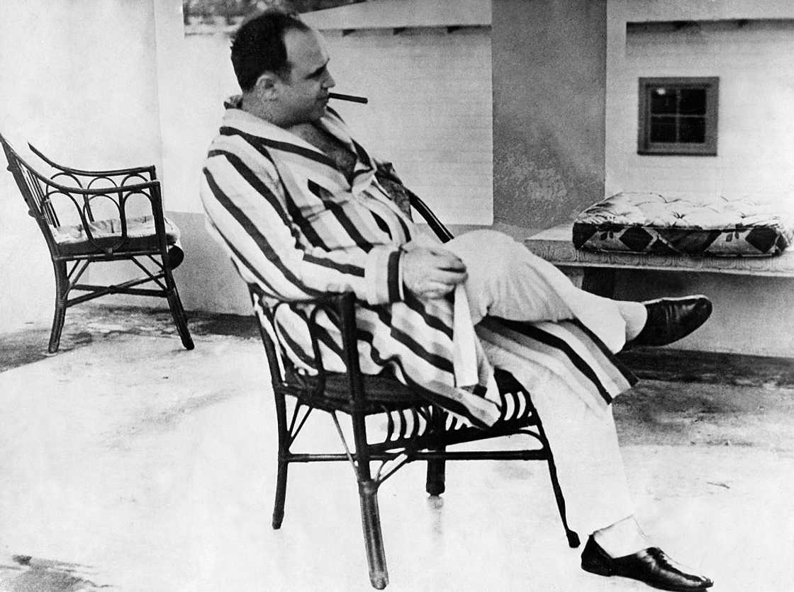 Al Capone relaxing in his vacation home