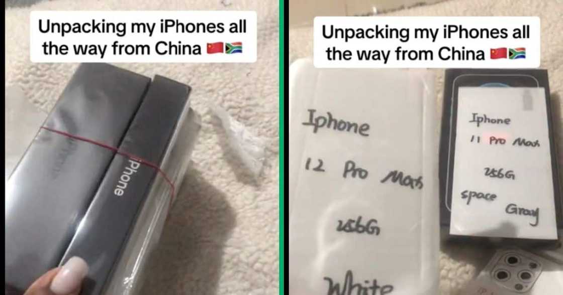 A woman bought two iPhones from China A woman bought two iPhones from China