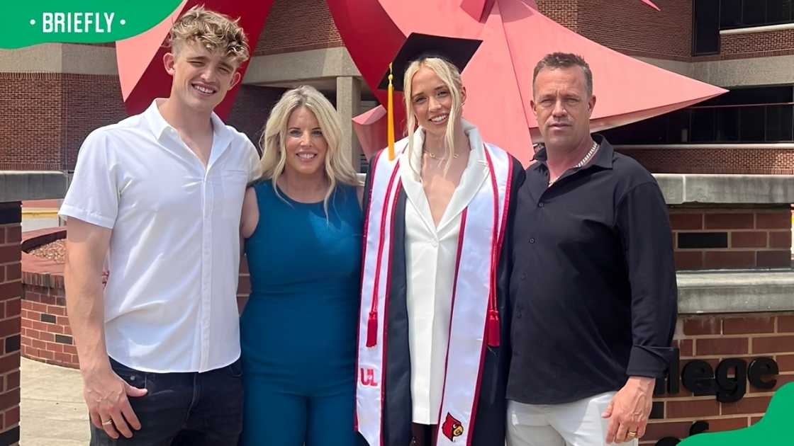 Hailey Van Lith with her family. Hailey Van Lith with her family.