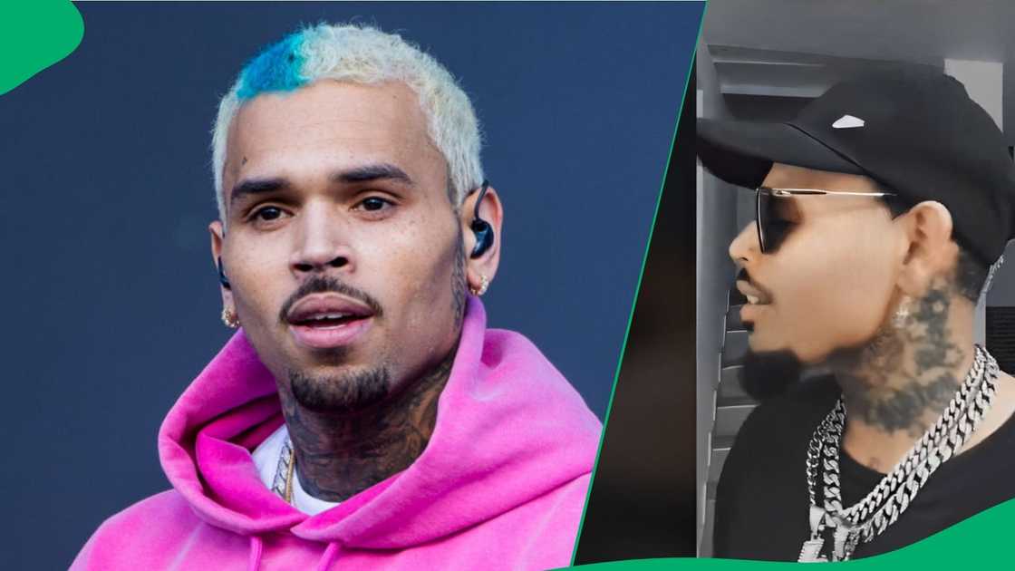 Chris Brown lookalike in TikTok video