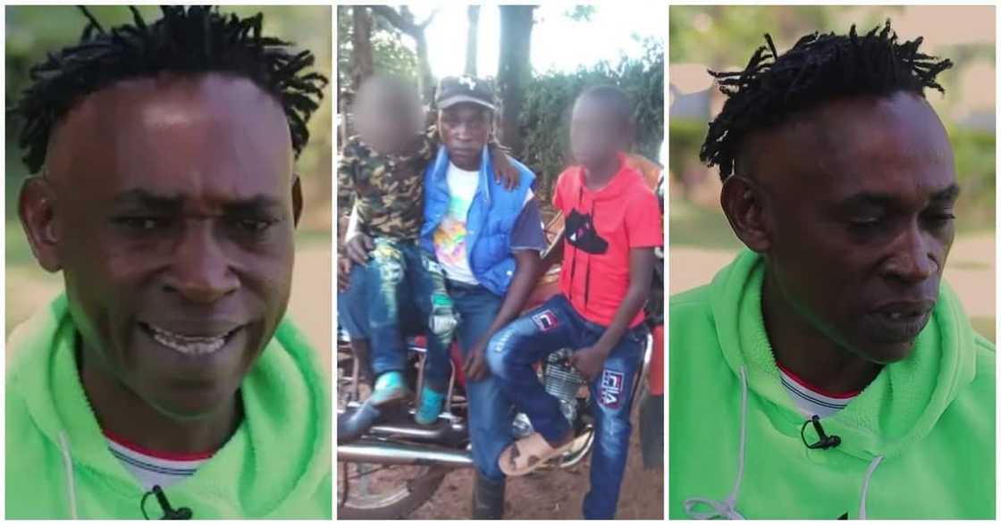 Steven Muiruri and his two sons. Steven Muiruri and his two sons.