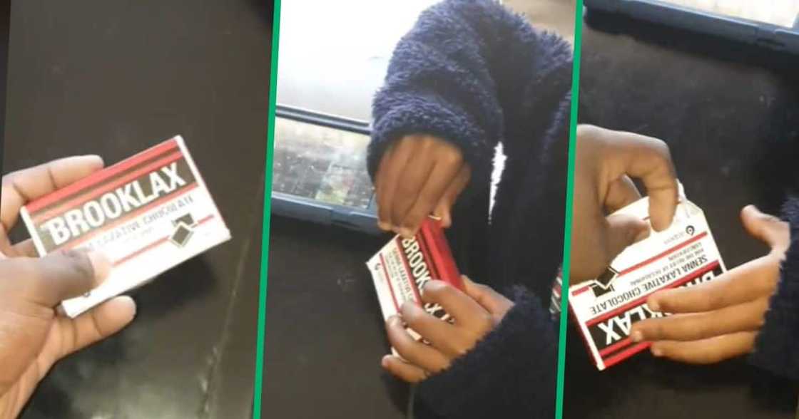 TikTok video of boy thinking Brooklax is chocolate TikTok video of boy thinking Brooklax is chocolate