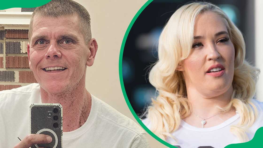 Geno Doak (L). June Shannon at Universal Studios Hollywood in 2018 (R)