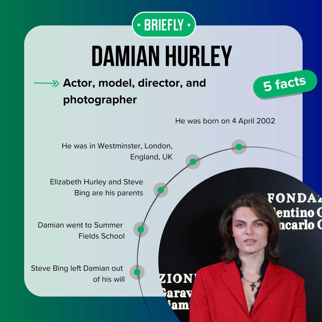 Top 5 facts about Damian Hurley Top 5 facts about Damian Hurley