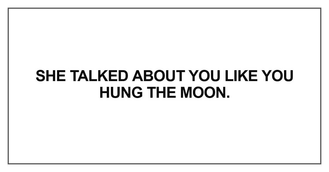 She talked about you She talked about you