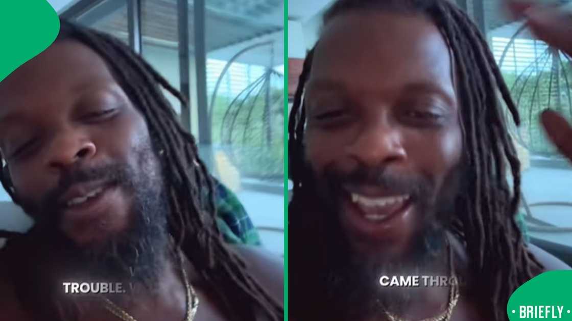 The visual on the right captured the American man impressed by SA music The visual on the right captured the American man impressed by SA music