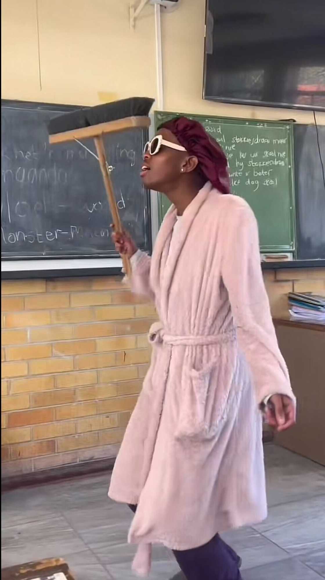 South African high school pupils shared the joy of a pyjama-filled moment at school.
