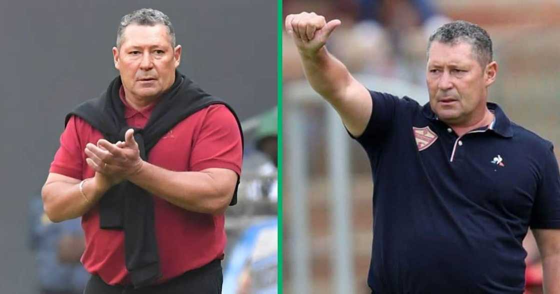 Stellenbosch FC coach Steve Barker aims for a record-breaking season. Stellenbosch FC coach Steve Barker aims for a record-breaking season.