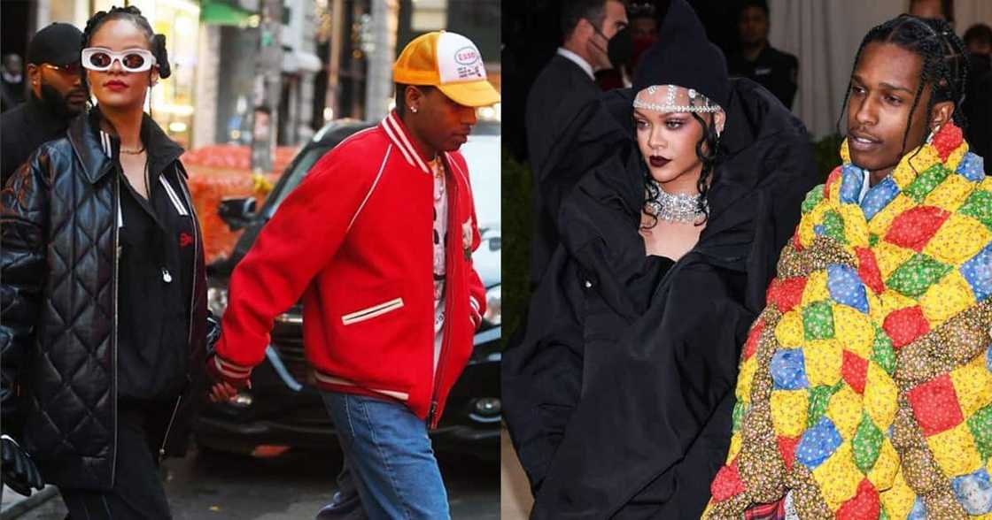 Rihanna was rumoured to be pregnant for ASAP Rocky. Rihanna was rumoured to be pregnant for ASAP Rocky.