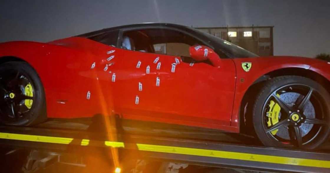 2 People Killed, red Ferrari, Soweto, Toyota Etios 2 People Killed, red Ferrari, Soweto, Toyota Etios