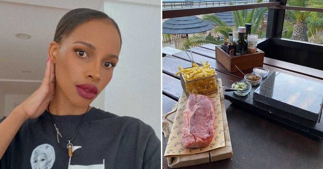 Woman, Raw Steak, Mzansi, Cook, Tombstone