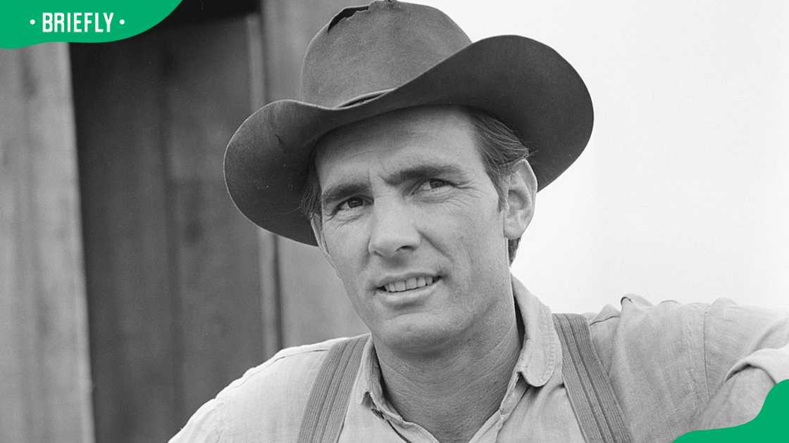 American actor Dennis Weaver in the TV series Gunsmoke on 8 June 1961.